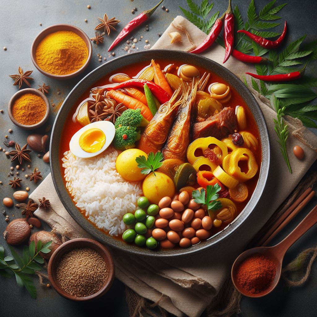 A tantalizing bowl of homemade Massaman Kari, a flavorful and aromatic Thai curry.