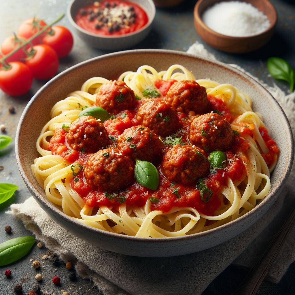 A vibrant image of freshly made pasta, showcasing the delicate strands of fettuccine twirled together.