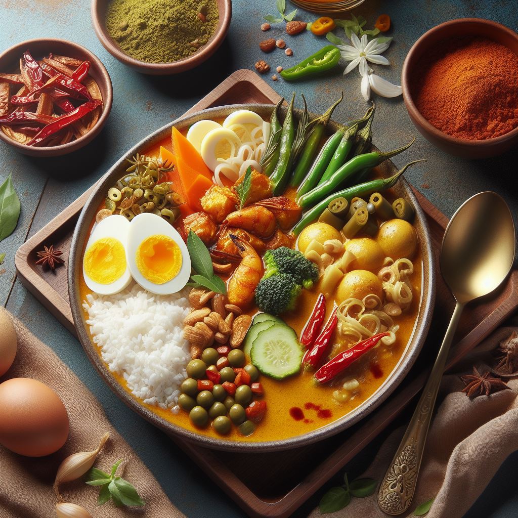 A tantalizing bowl of homemade Massaman Kari, a flavorful and aromatic Thai curry.